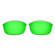 Hkuco Mens Replacement Lenses For Oakley Flak Jacket Blue/Titanium/Emerald Green Sunglasses